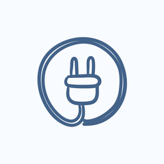 Plug sketch icon.