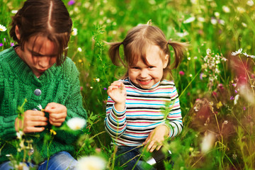 Children happiness outdoors.