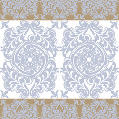 Vector floral pattern in Eastern style. Ornamental lace pattern for wedding invitations and greeting cards, backgrounds, fabrics, textile. Traditional pastel decor