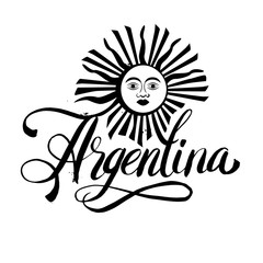 Argentina vintage card - poster vector illustration, argentina flag colors, grunge effects can be easily removed