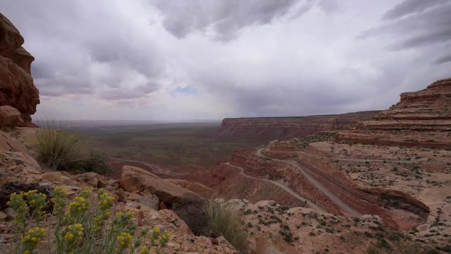 Trail of the Ancients, a National Scenic Byway steep switchbacks, Moki Dugway