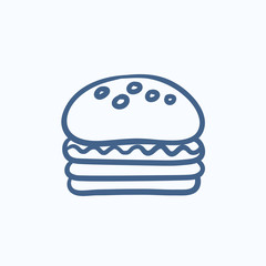 Hamburger sketch icon.