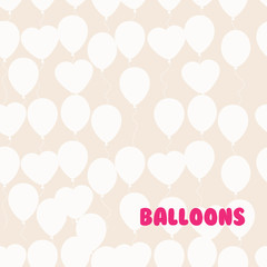 Retro flat balloons pattern