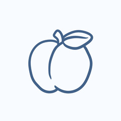 Apple sketch icon.