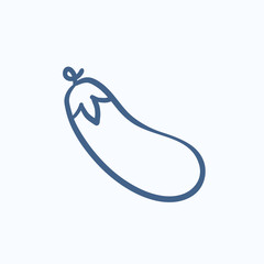 Eggplant sketch icon.