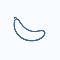 Banana sketch icon.