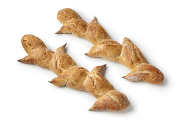  Two fresh French pain d'epi