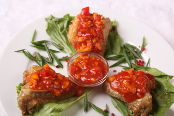 chicken wings with sauce