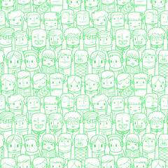 Obraz premium Seamless people pattern