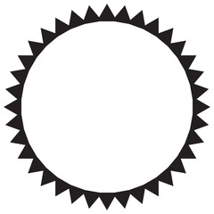 Vector black and white sun