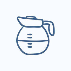 Carafe sketch icon.