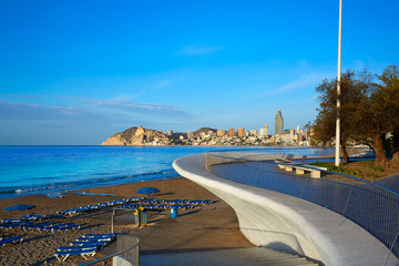 Fototapeta premium Benidorm Poniente beach in Alicante Spain