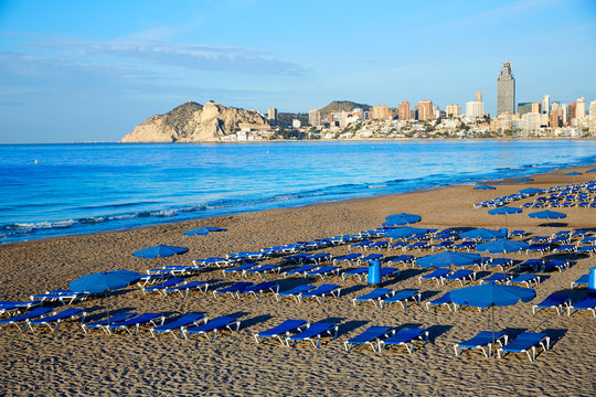 Benidorm Poniente beach in Alicante Spain