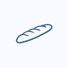 Baguette sketch icon.