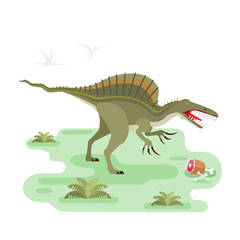 Fototapeta premium Eating Spinosaurus