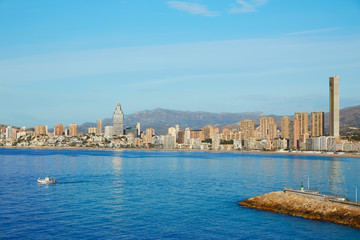Fototapeta premium Benidorm Poniente beach in Alicante Spain