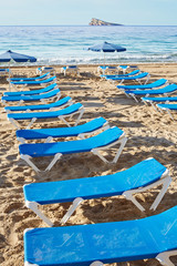 Benidorm Levante beach in Alicante Spain