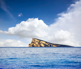 Benidorm island in Mediterranean Alicante
