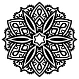 Download "Black mandala for coloring. Mandala vector coloring page ...