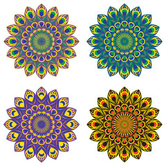 Set oa four mandalas