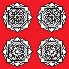 Set of four mandalas