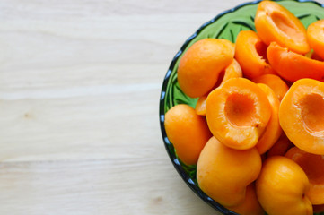 Fresh juicy apricots
