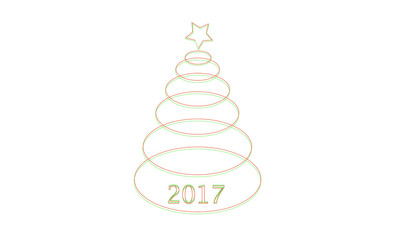 Christmas fir with star