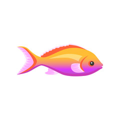 Fish Icon Design Flat Isolated