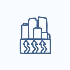 Factory sketch icon.