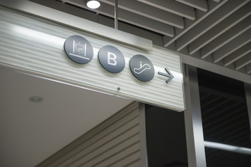 signs in a commercial building