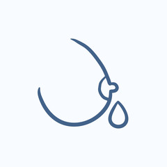 Breastfeeding sketch icon.