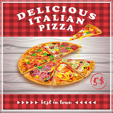 Pizza Red Poster