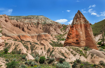 Fototapeta premium Rocks in form of huge phalli valley Love, Cappadocia, Turkey