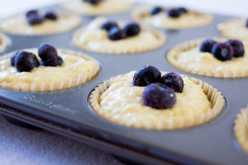 blueberry muffins close up 