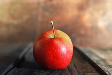 red bitten apple