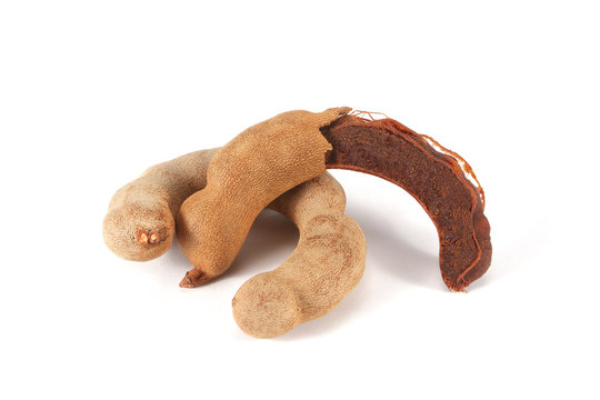 Tamarind on white background
