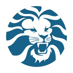 Lion head angry circle