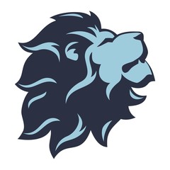 Lion head look up right