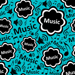 Seamless music comic book style