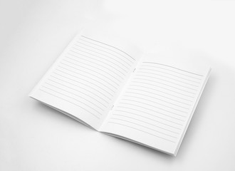 Blank booklet on White Background