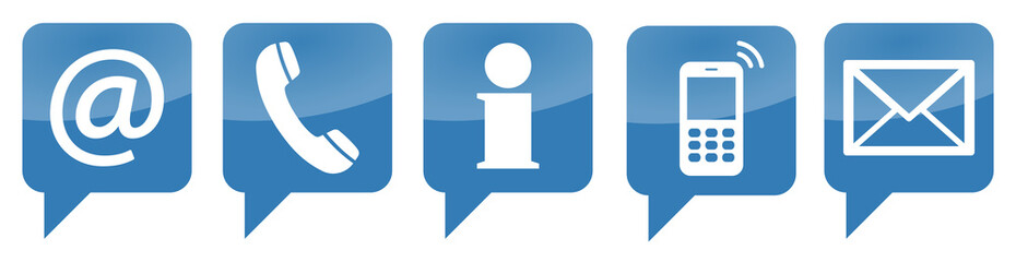 five contact us icons set