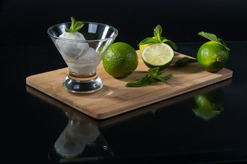 Dessert ice cream with lime