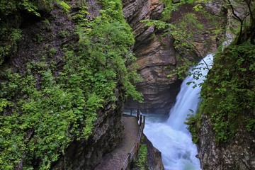 Waterfalls in Unterwasser, Toggenburg valley