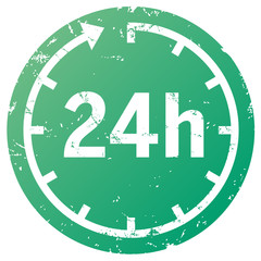 grüner Button 24h zerkratzt