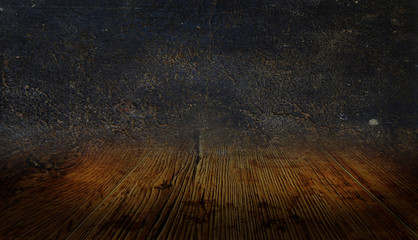 Background . Old leather and wood.
