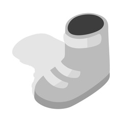 Snowboard boots icon, isometric 3d style