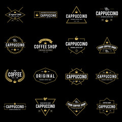 Obraz premium Coffee Shop Vintage Bundle, Cup, Beans, vintage style objects retro vector illustration.