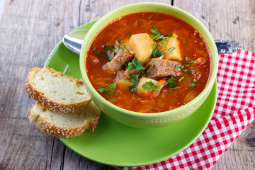 Traditional cabbage soup