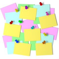 Memos on white background