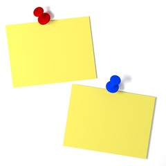Memos on white background